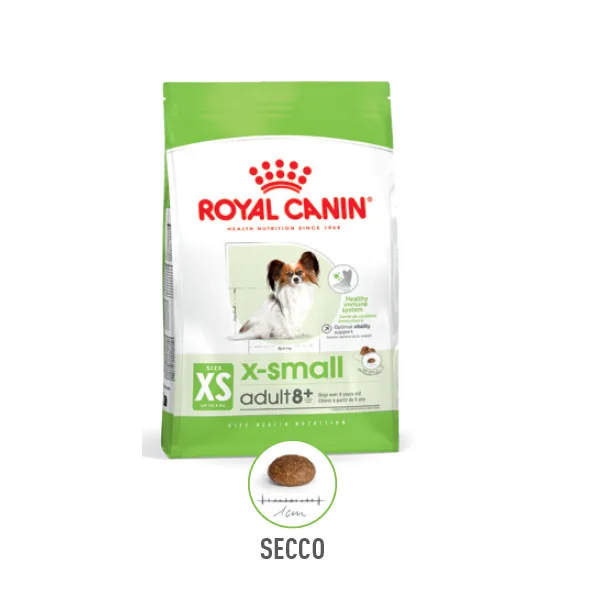 royal-canin-x-small-8-crocchetta Royal Canin X-Small Adult 8+ - Foto 3 | AlanDog