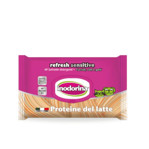 Inodorina Refresh Sensitive 40 salviette Proteine del Latte - Foto 1 | AlanDog