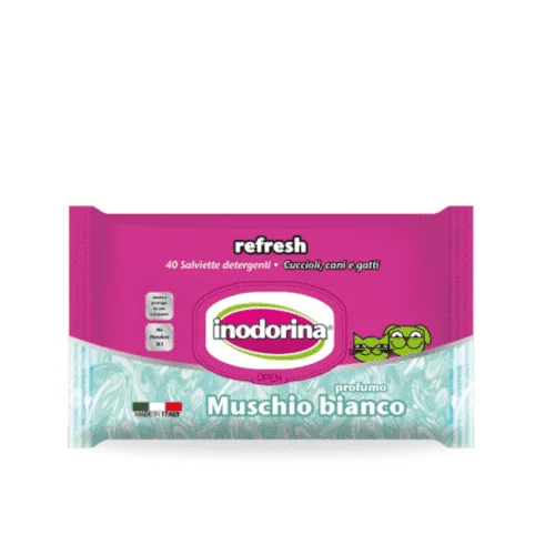 Inodorina Refresh 40 Salviette Igienizzanti Muschio Bianco - Foto 2 | AlanDog
