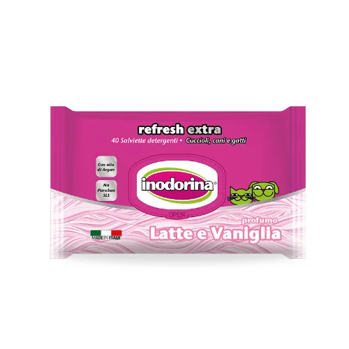 Inodorina Refresh Extra 40 salviette Latte e Vaniglia - Foto 2 | AlanDog