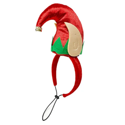 Elf-Dog-Hat-with-Bell-Neck-Band-Dog-Costume-CAPPELLO Costume da Elfo di Natale per Cani - MIDLEE - Foto 1 | AlanDog