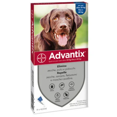 Advantix Antiparassitario per Cani da 25 a 40Kg – 4 Pipette | AlanDog
