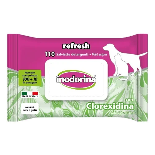 Inodorina Refresh Clorexidina 110 salviette | AlanDog