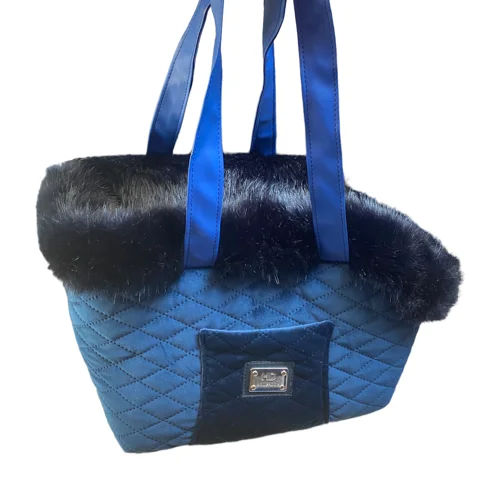 trasportino-blu-elegante-small-visual Trasportino Borsa Elegante Blu Small - Homerdog - Foto 3 | AlanDog