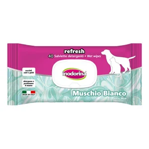 Inodorina Refresh 40 Salviette Igienizzanti Muschio Bianco | AlanDog