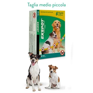 exspot-1-ml-6-pipette-antiparassitario-per-cani-medio-piccolo Exspot 1 ml 6 Pipette Antiparassitario per Cani - Foto 2 | AlanDog