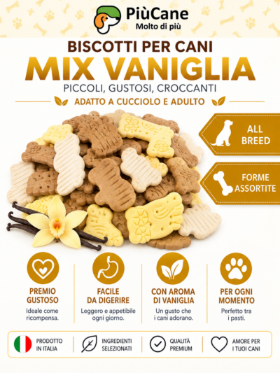 PiùCane Biscotti Mix Vaniglia sfusi