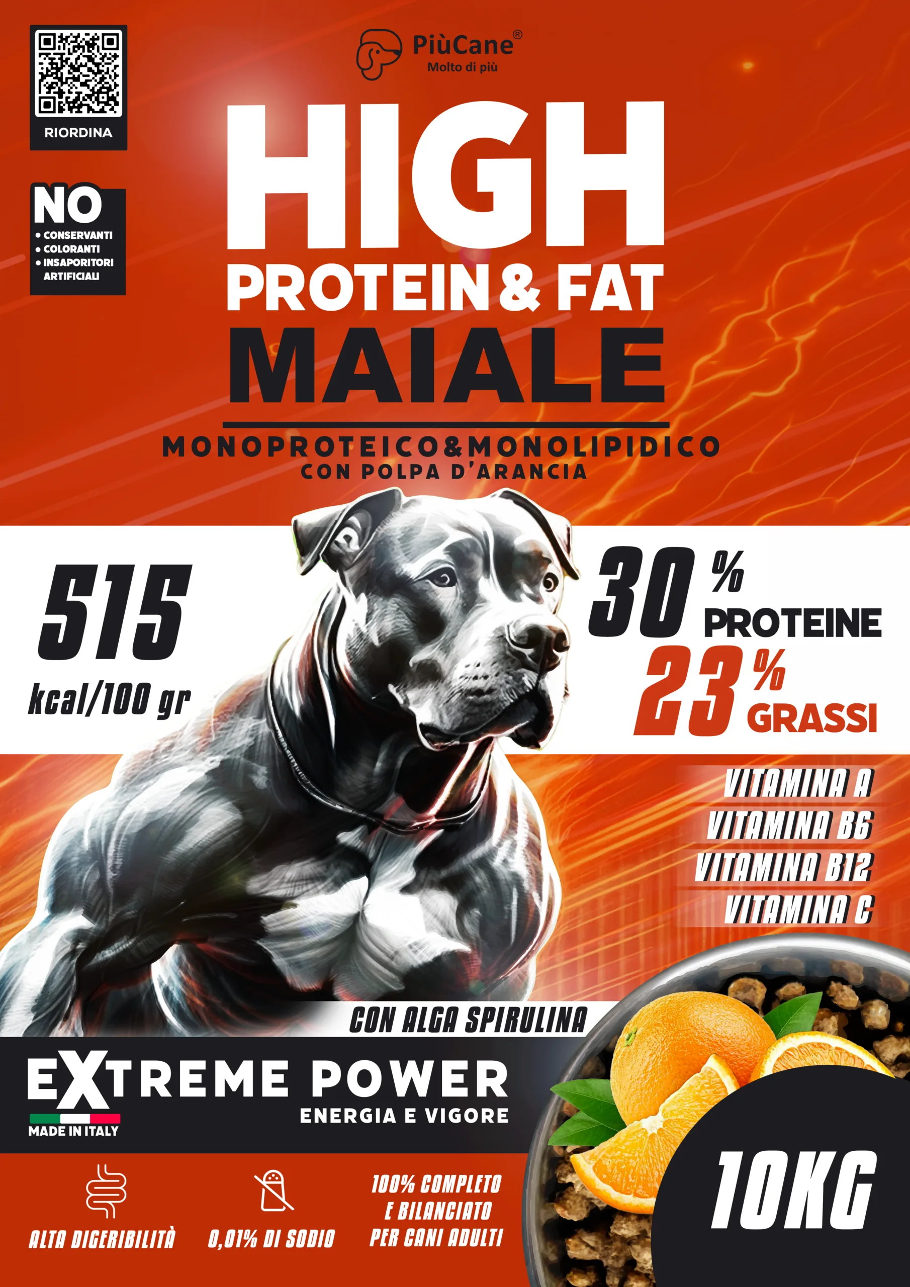 PiùCane Extreme Power Maiale Monoproteico con Polpa d’Arancia - Extreme Power Energia e Vigore - Foto 3 | AlanDog