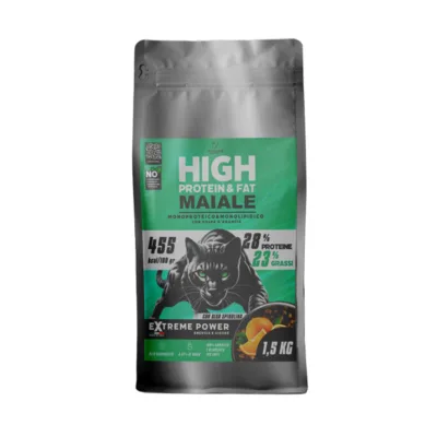 PiùGatto Extreme Power Maiale Monoproteico con Polpa d’Arancia Gatto Crocchette 1,5kg - Extreme Power Energia e Vigore | AlanDog