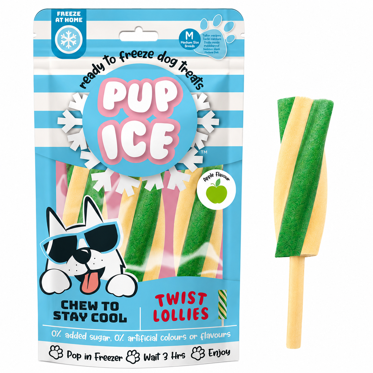 PUP ICE Twist Lollies Mela – Gelato per cani 3 gelati